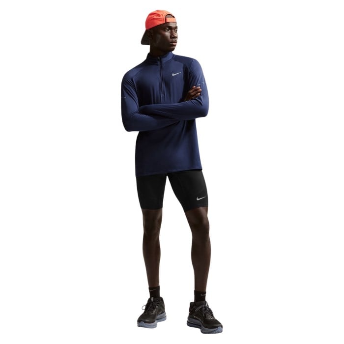 Nike Stride Dri-FIT Mens Half Length Running Tights - Black/Reflective Silver - image 4