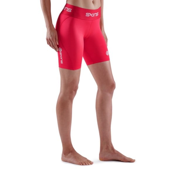 Skins Series-1 Womens Compression Half Tights - Red