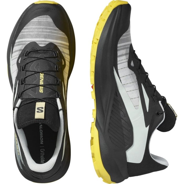 Salomon Genesis - Mens Trail Running Shoes - Black/Metal/Incaberry