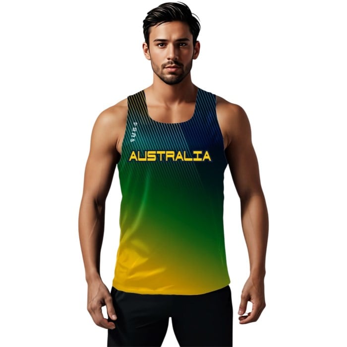 Sub4 Australia Team Singlet - Mens - Australian Print