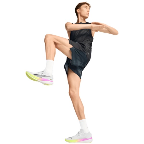 Puma Velocity All-Over Print 5 Inch Running Shorts - Mens - Black