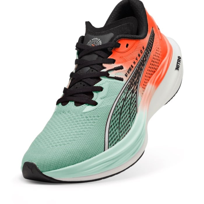 Puma Deviate Nitro 3 Hyrox - Mens Running Shoes - Glowing Red/Mint Melt