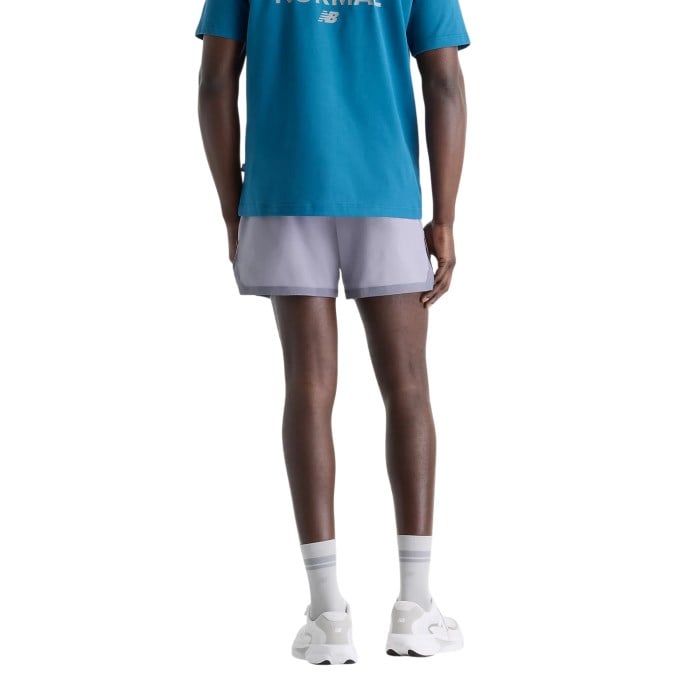 New Balance RC Essential 5 Inch Mens Shorts - Offline Grey/Neptune Grey - image 2