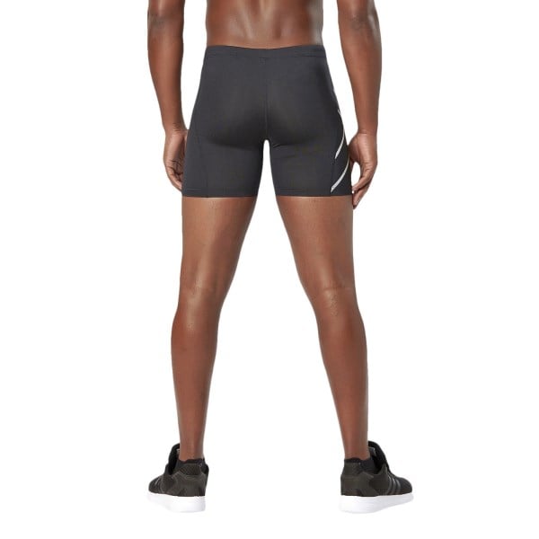 2XU Compression Mens Half Shorts - Black/Silver
