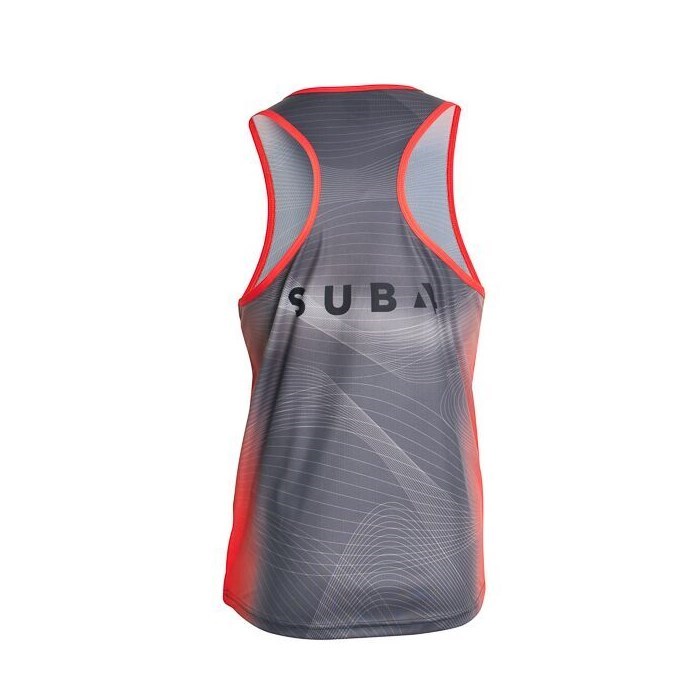 SUB4 Drylyte Pro Racerback Singlet - Grey/Red