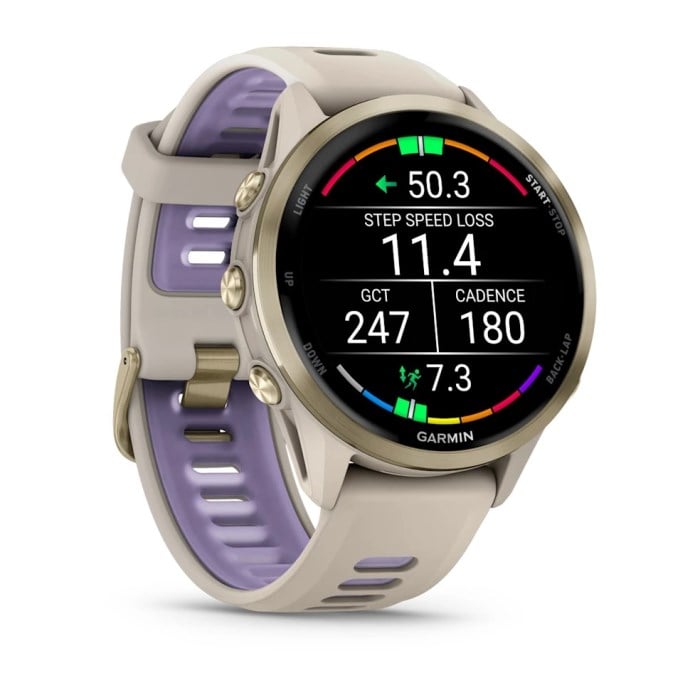 Garmin Forerunner 970 Premium GPS Running and Triathlon Smartwatch - French Grey/Indigo