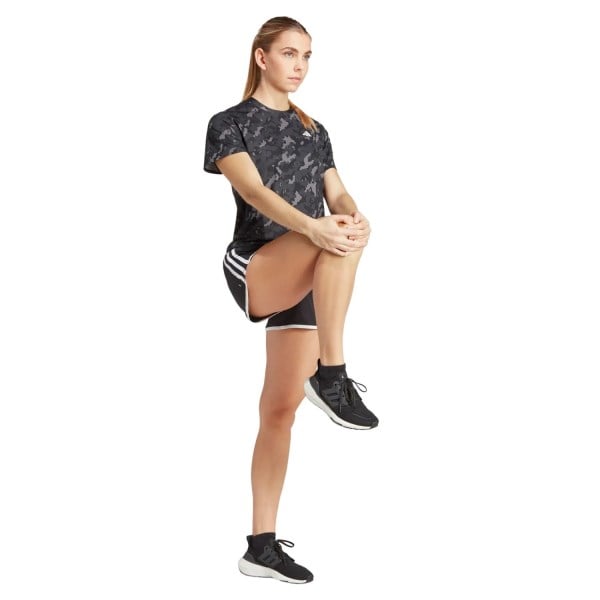 Adidas Marathon 20 4 Inch Womens Running Shorts - Black/White