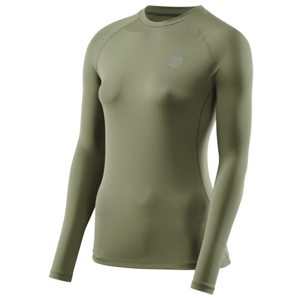 Skins Series-2 Womens Compression Long Sleeve Top - Khaki
