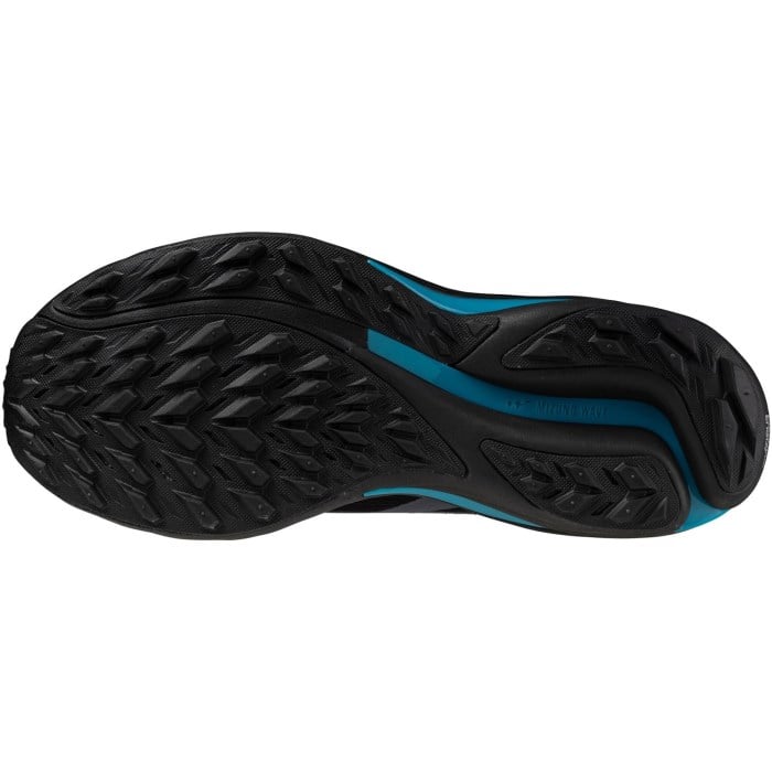 Mizuno Wave Rider GTX 3 - Mens Trail Running Shoes - Black Sand/Odyssey Grey/Capri Breeze