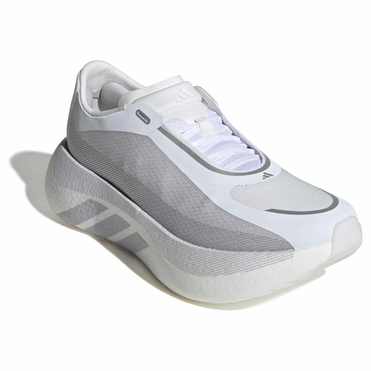 adidas Hyperboost Edge - Mens Running Shoes - Cloud White/Solid Grey/Silver Metallic - image 6