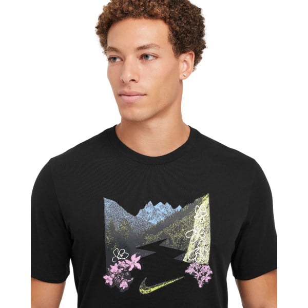 Nike Dri-Fit Trail Energy Mens Running T-Shirt - Black