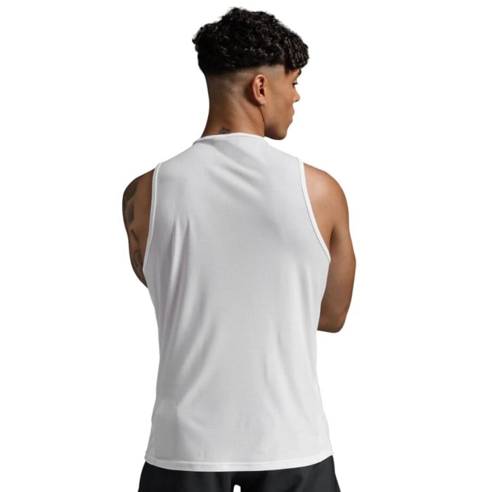 2XU Aero Mens Training Tank Top - White/Silver Reflective