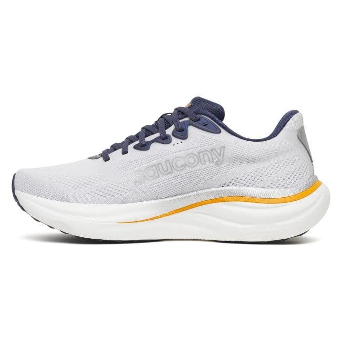 Saucony Ride 19 - Mens Running Shoes - White/Naval - image 2