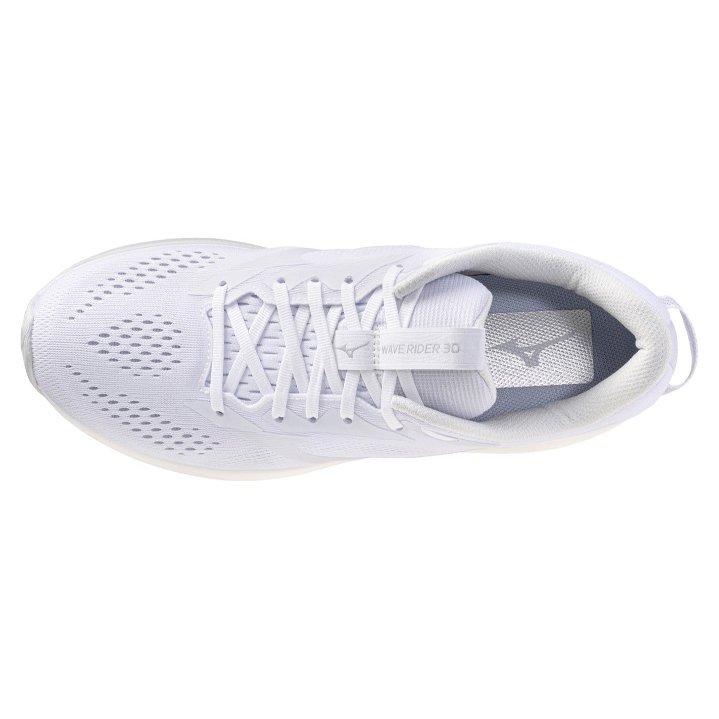 Mizuno Wave Rider 30 - Mens Running Shoes - White/White - image 4