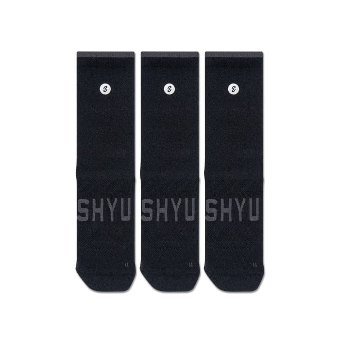SHYU Quarter Crew Training Socks - 3 Pack - Black - image 2
