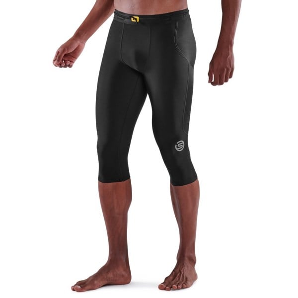 Skins Series-3 Thermal Mens 3/4 Compression Tights - Black