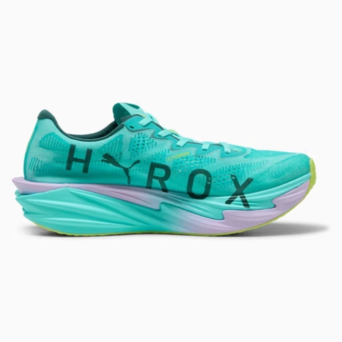 Puma Deviate Nitro Elite 4 Hyrox - Mens Road Racing Shoes - Intense Mint/Light Lavender - image 2