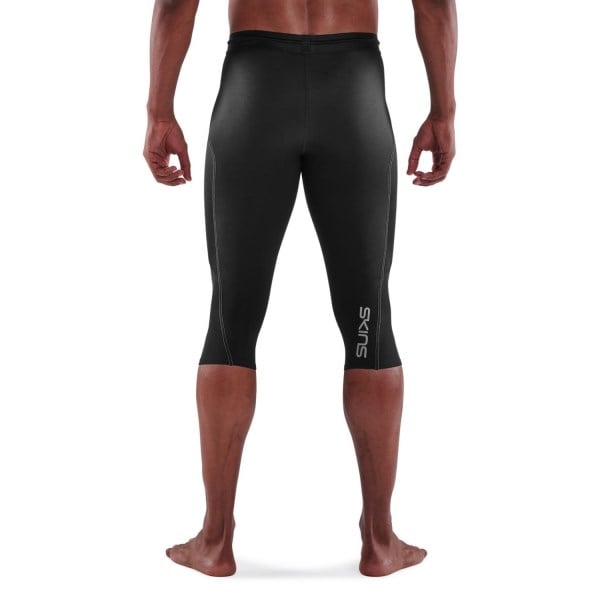 Skins Series-3 Thermal Mens 3/4 Compression Tights - Black