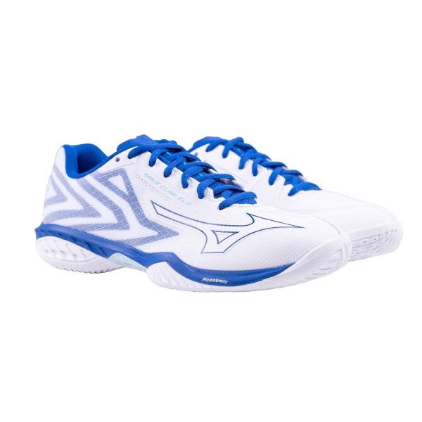 Mizuno Wave Claw EL 2 - Unisex Badminton Shoes - White/Surf the Web