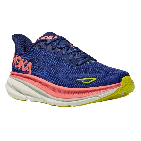 Hoka Clifton 9 - Womens Running Shoes - Evening Sky/Coral