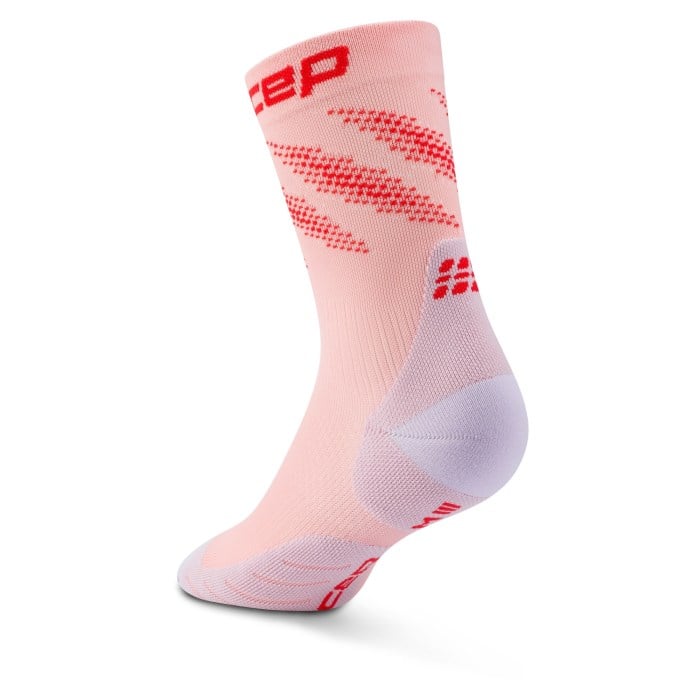 CEP Core Run Elliptic Mid Cut Womens Socks - Pink/Red - image 2