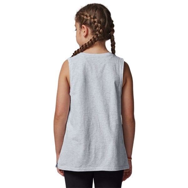 Running Bare Easy Rider Kids Girls Muscle Tank Top - Snow Marle
