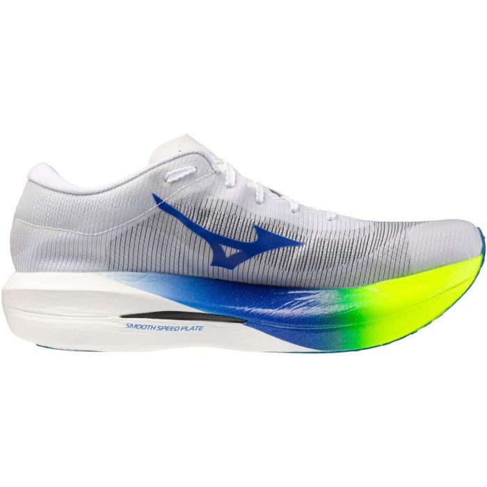 Mizuno Hyperwarp Pure - Unisex Racing Shoes - White/Lightning Yellow/Dazzling Blue