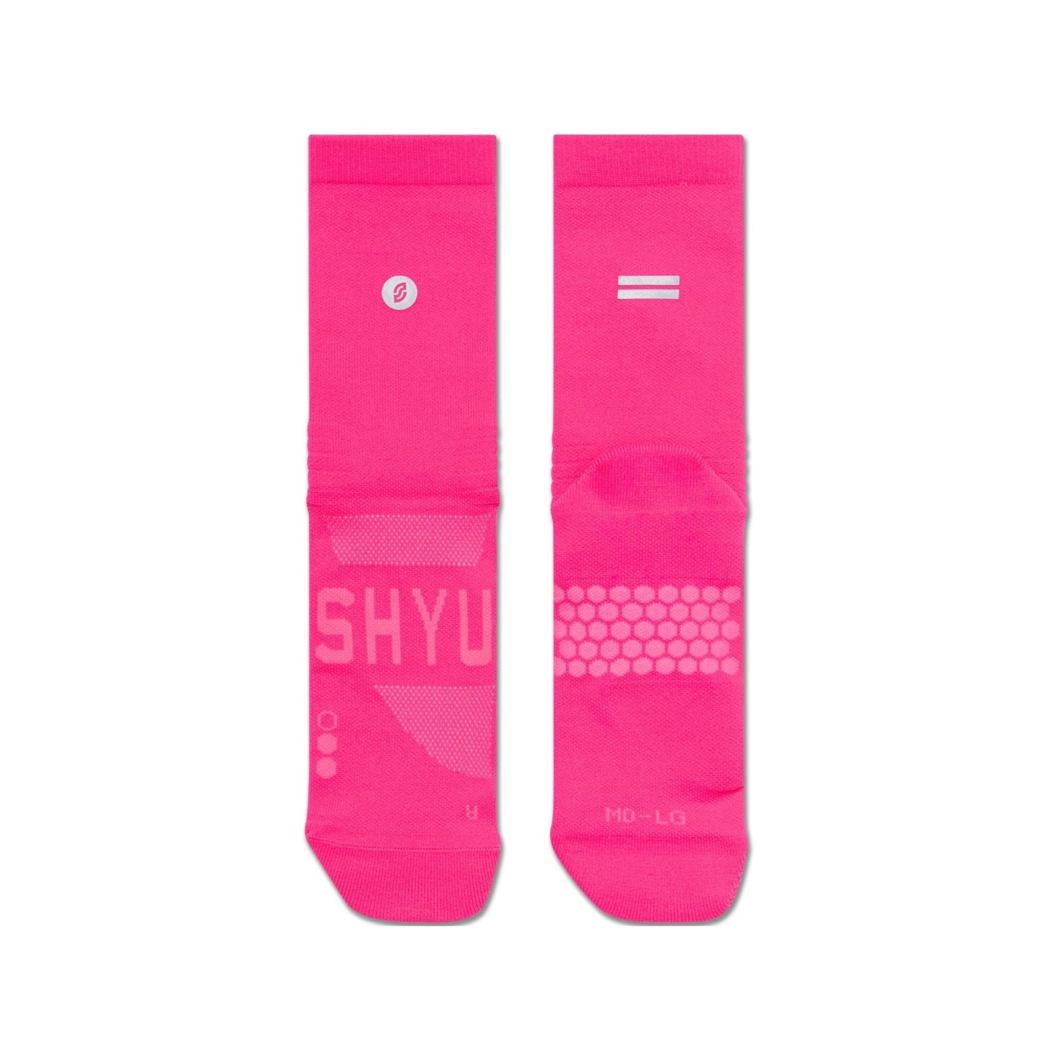 SHYU Quarter Crew Racing Socks - Pink/Pink/Pink