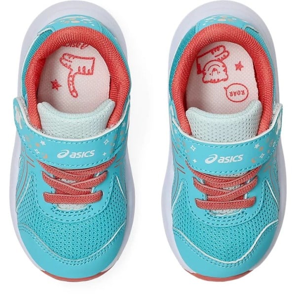 Asics Contend 9 TS - Toddler Running Shoes - Energy Aqua/Papaya