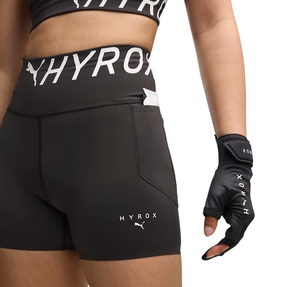 Puma x Hyrox PWRMode Womens 4 Inch Short Tights - Puma Black - image 3