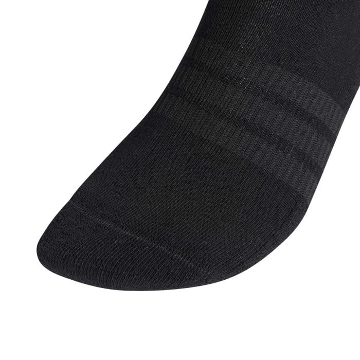 adidas Cushioned Essentials Unisex Ankle Socks - 6 Pack - Black/Black/White - image 3