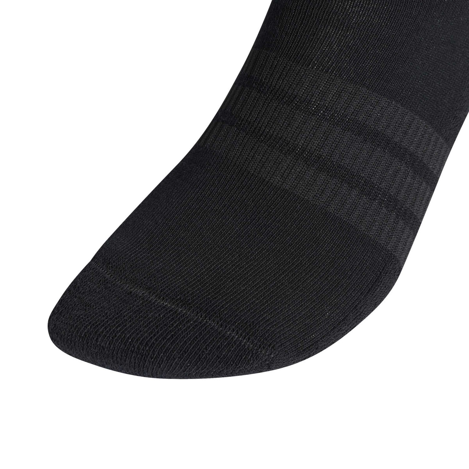 adidas Cushioned Essentials Unisex Ankle Socks - 6 Pack - Black/Black/White - image 3