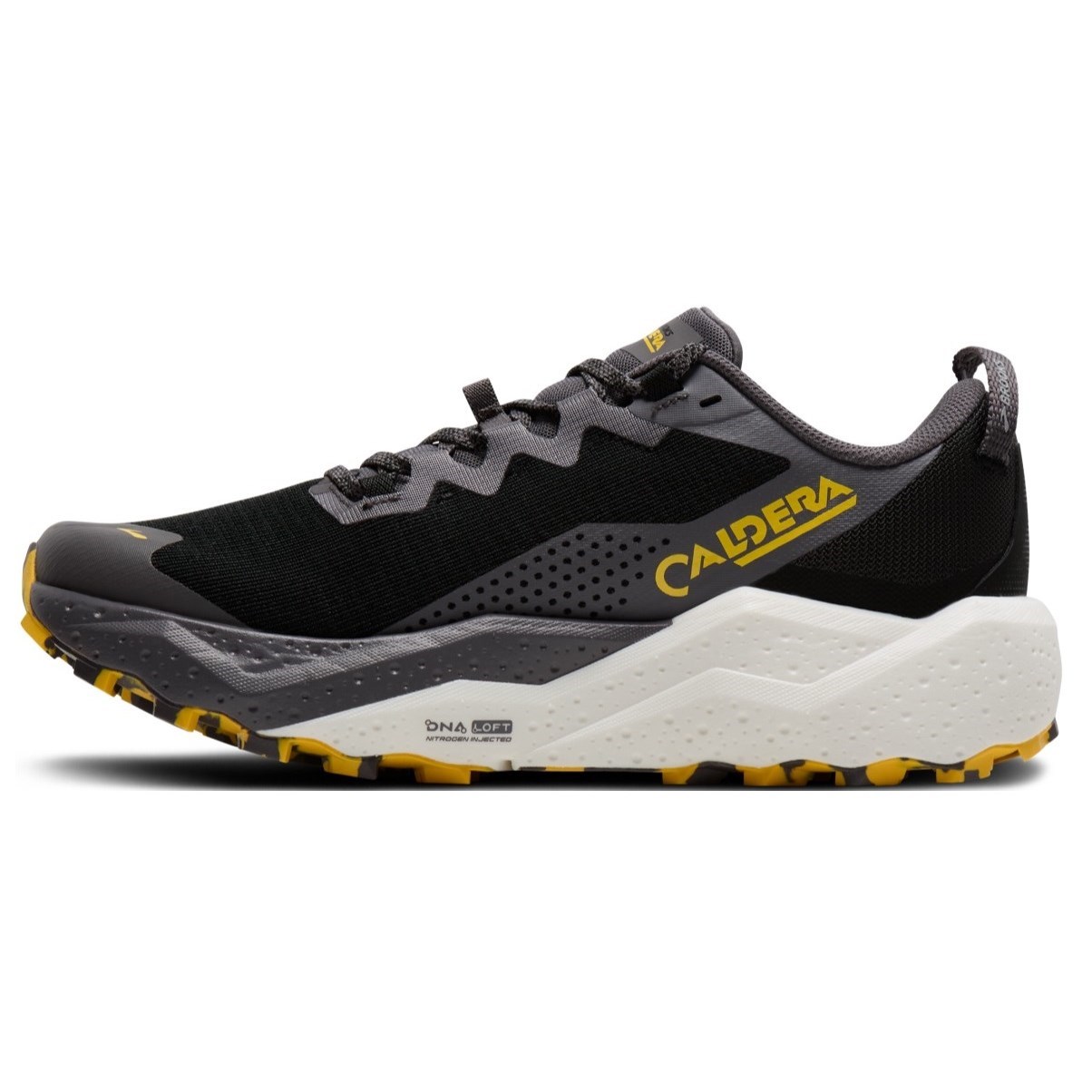 Brooks Caldera 8 - Mens Trail Running Shoes - Black/Rabbit/Zest