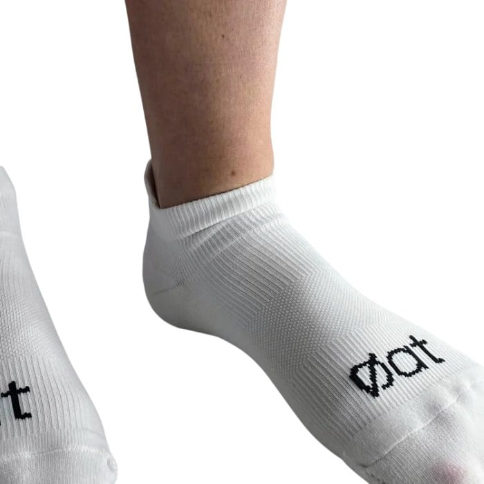 oat running Ankle 2 Running Sock - White