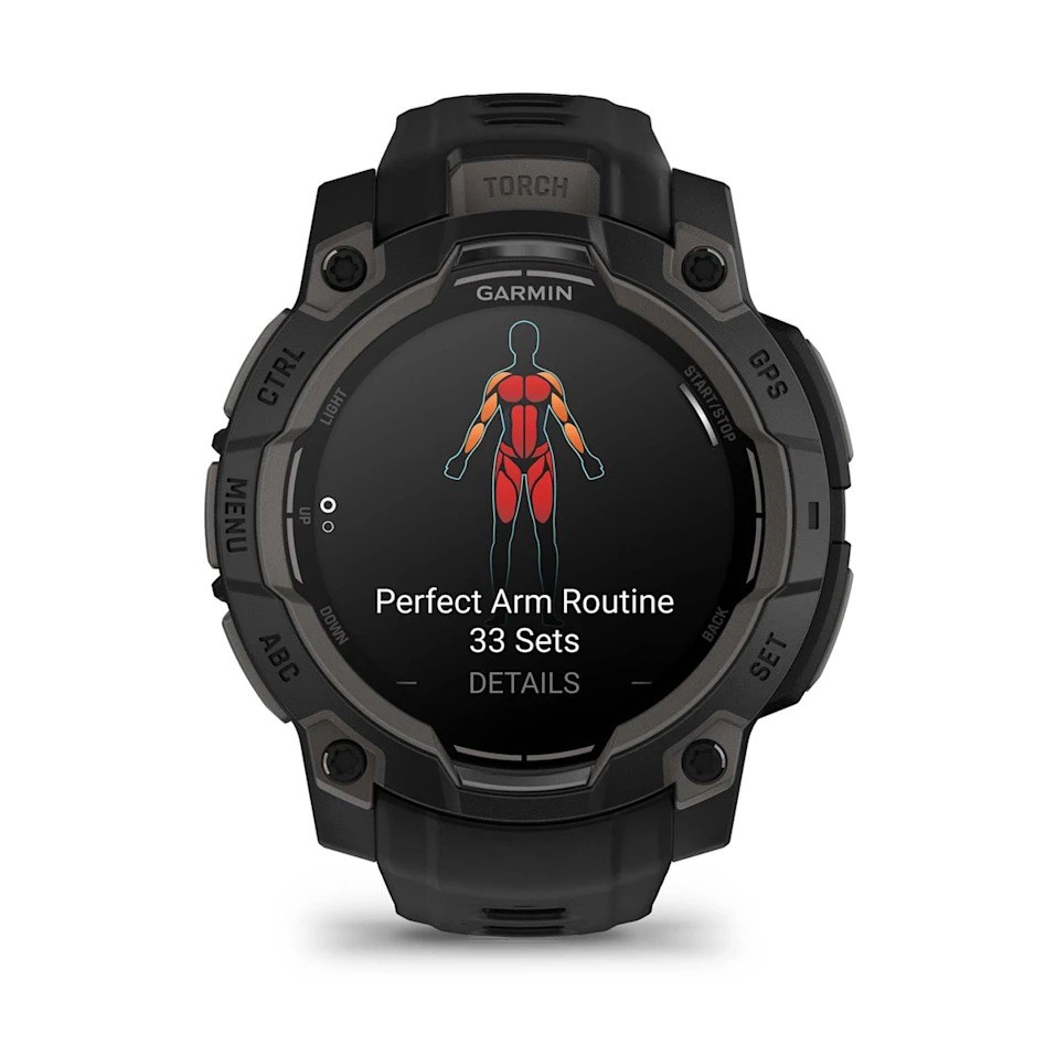 Garmin Instinct 3 45mm AMOLED Rugged GPS Smartwatch - Black/Black