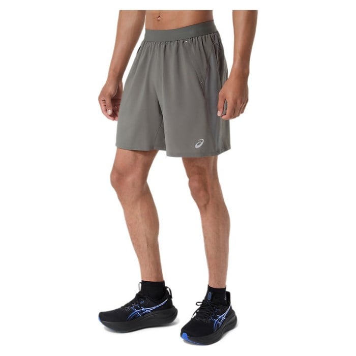 Asics Road 7 Inch Mens Shorts - Truffle Grey - image 3