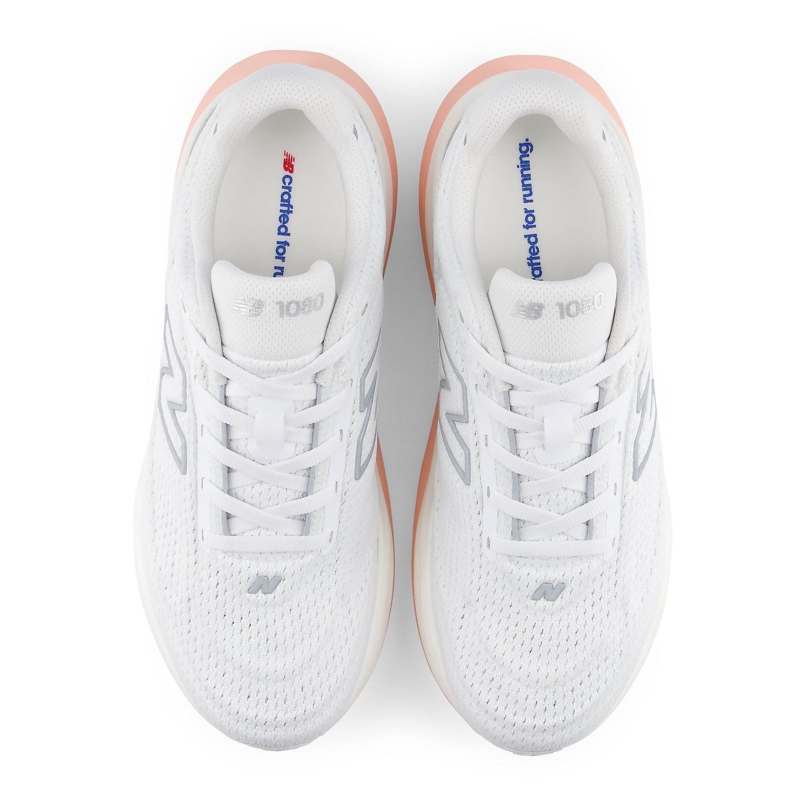 New Balance 1080v15 - Womens Running Shoes - White/Pink Lemonade - image 4