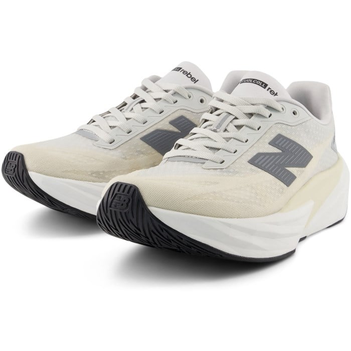 New Balance FuelCell Rebel v5 - Womens Running Shoes - Linen/Grey Matter/White