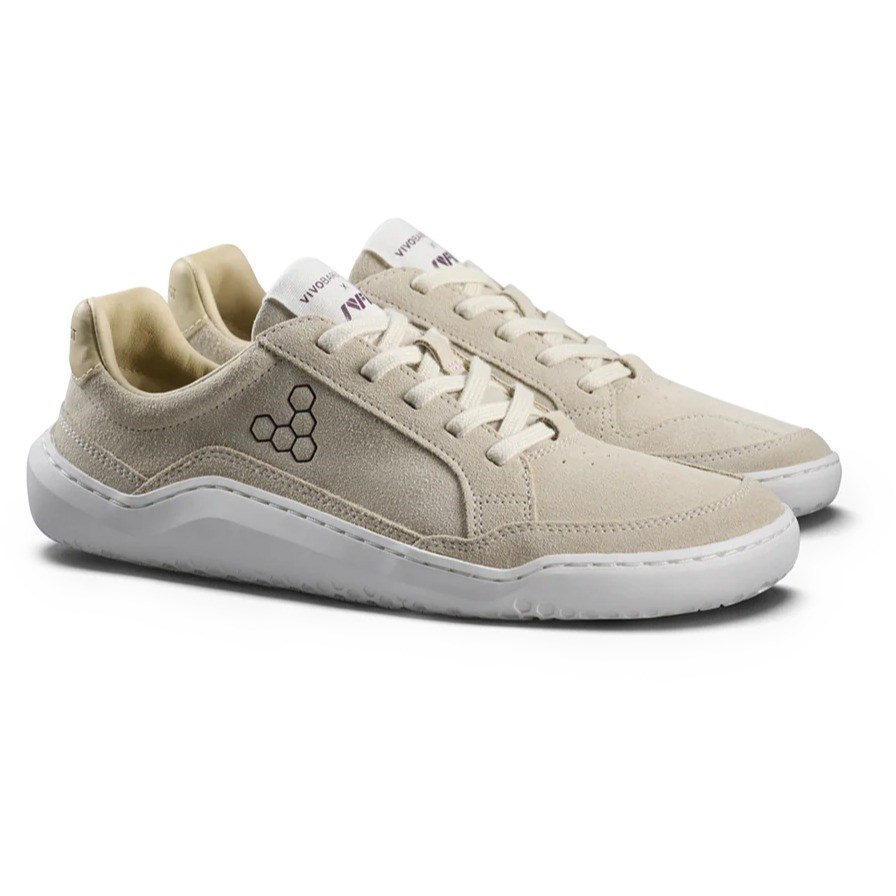 Vivobarefoot Gobi Sneaker II Premium Leather - Mens Walking Shoes - Sand/Fig