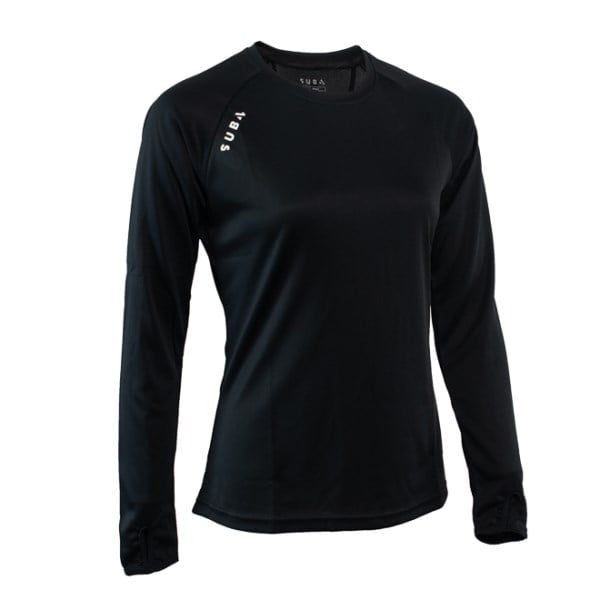 Sub4 Action Womens Long Sleeve Running T-Shirt - Black
