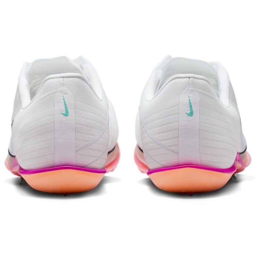 Nike Air Zoom Maxfly 2 - Unisex Track Sprint Spikes - White/Obsidian/Bright Crimson/Hyper Turq