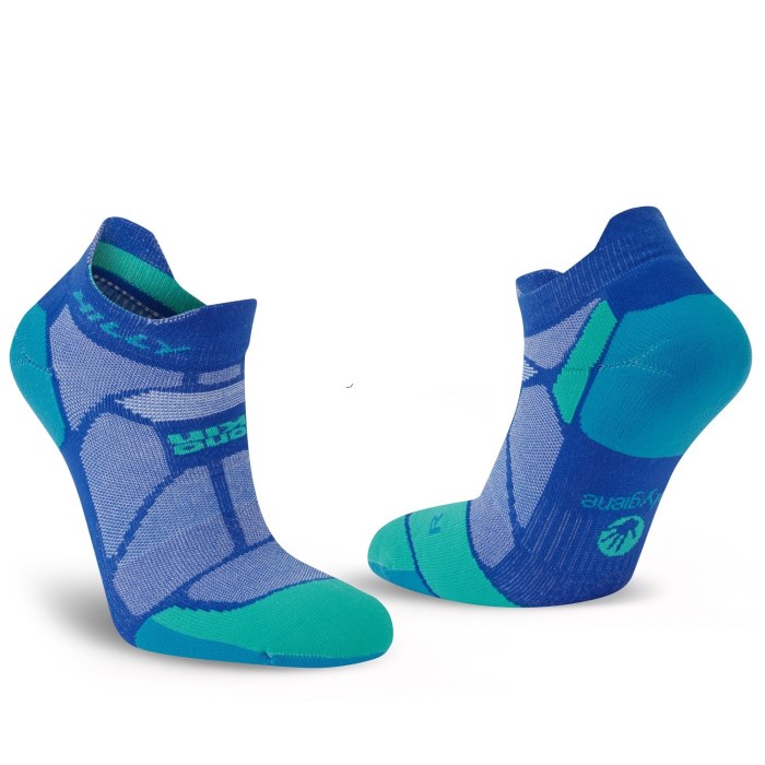 Hilly Marathon Fresh Socklet - Running Socks - Sapphire / Teal
