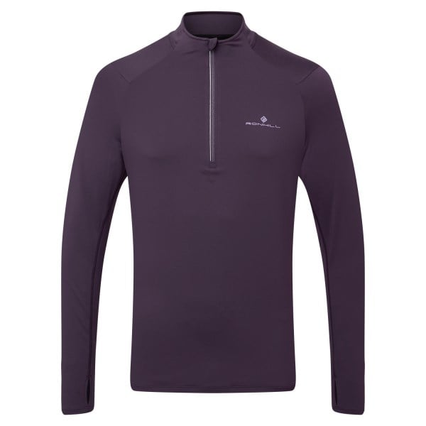 Ronhill Life Practice 1/2 Zip Mens Long Sleeve Running T-Shirt - Nightshade/Ultraviolet