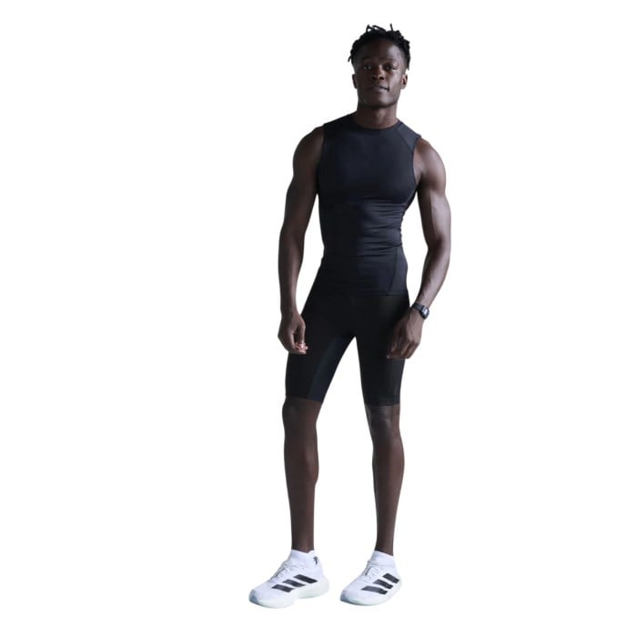 2XU Core Mens Compression Sleeveless Tank Top - Black/Silver