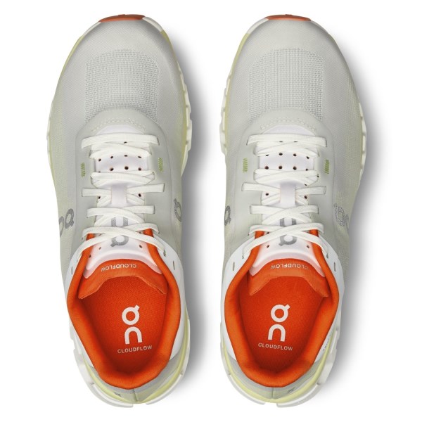 On Cloudflow 4 - Mens Running Shoes - White/Hay