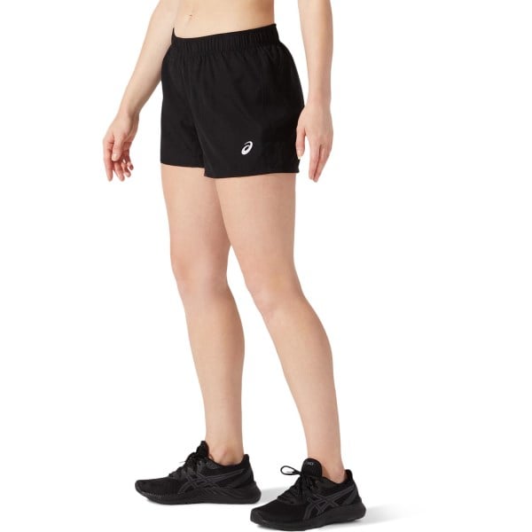 Asics Silver 4 Inch Womens Running Shorts - Performance Black
