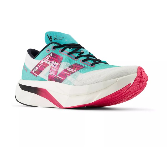 New Balance FuelCell SuperComp Elite v4 - Womens Road Racing Shoes - Cyber Jade/White/Hi Pink