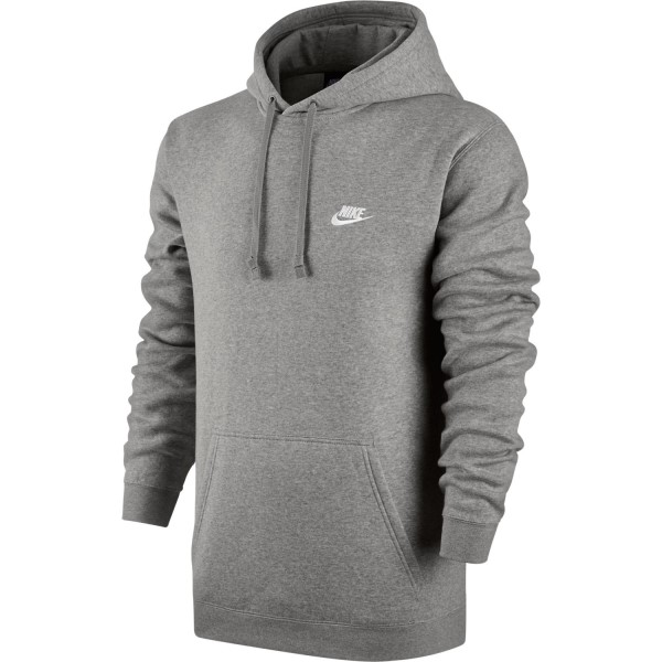 Nike Sportswear Club Fleece Mens Hoodie - Dark Grey Heather/White