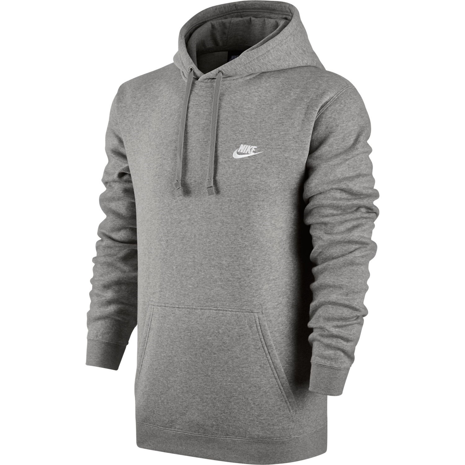 Nike Sportswear Club Fleece Mens Hoodie - Dark Grey Heather/White