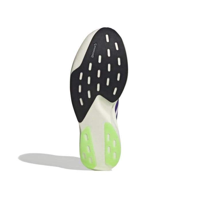 adidas Adizero Evo SL - Mens Running Shoes - Cloud White/Collegiate Purple/Lime Burst